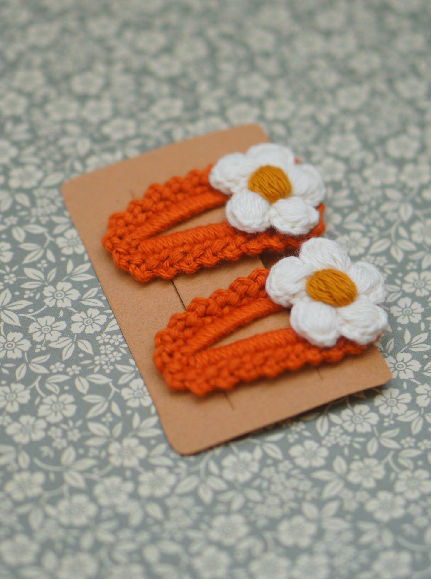 Handmade Crochet Flower Hair Clips (Set of 2)
