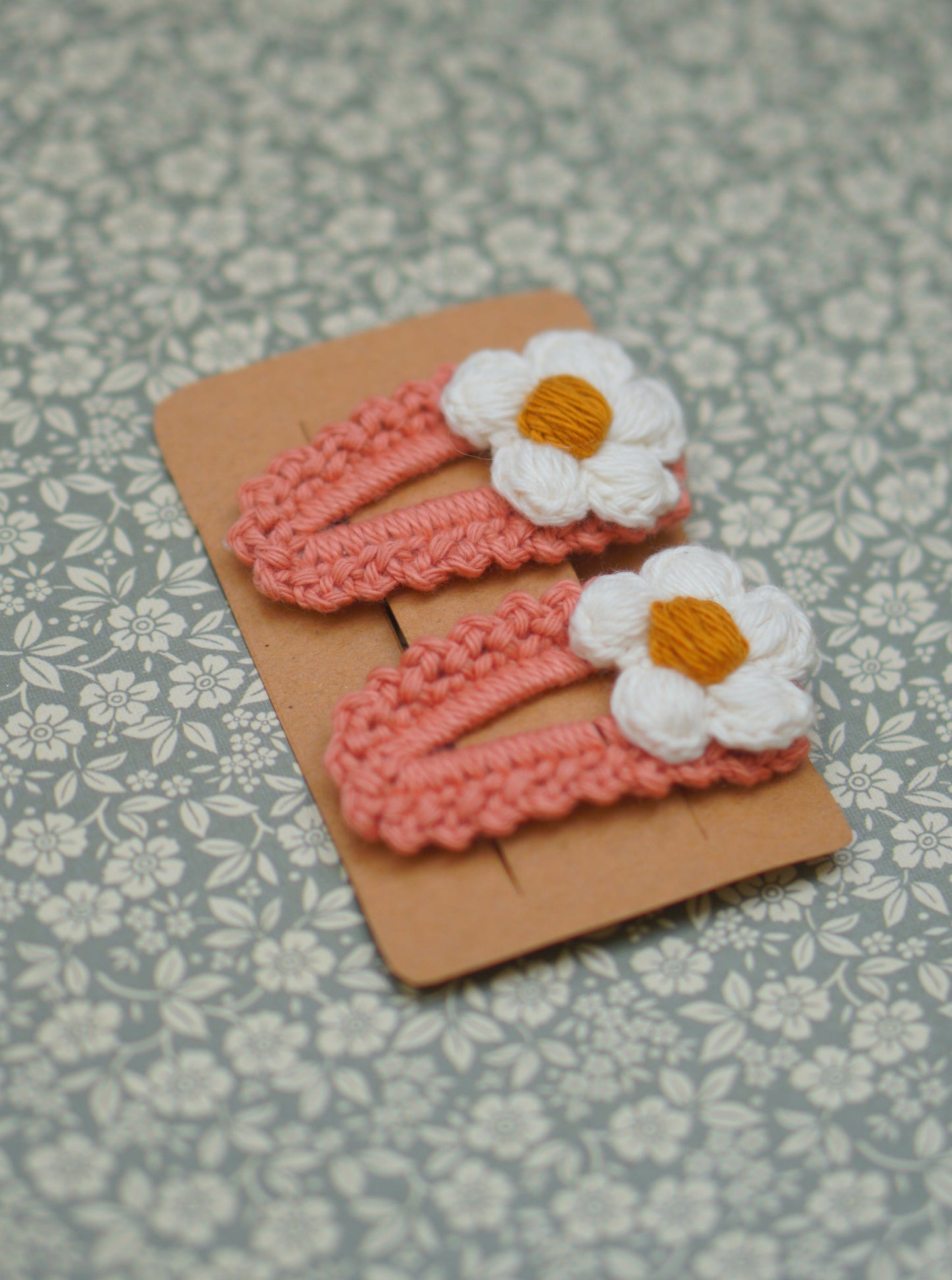 Handmade Crochet Flower Hair Clips (Set of 2)