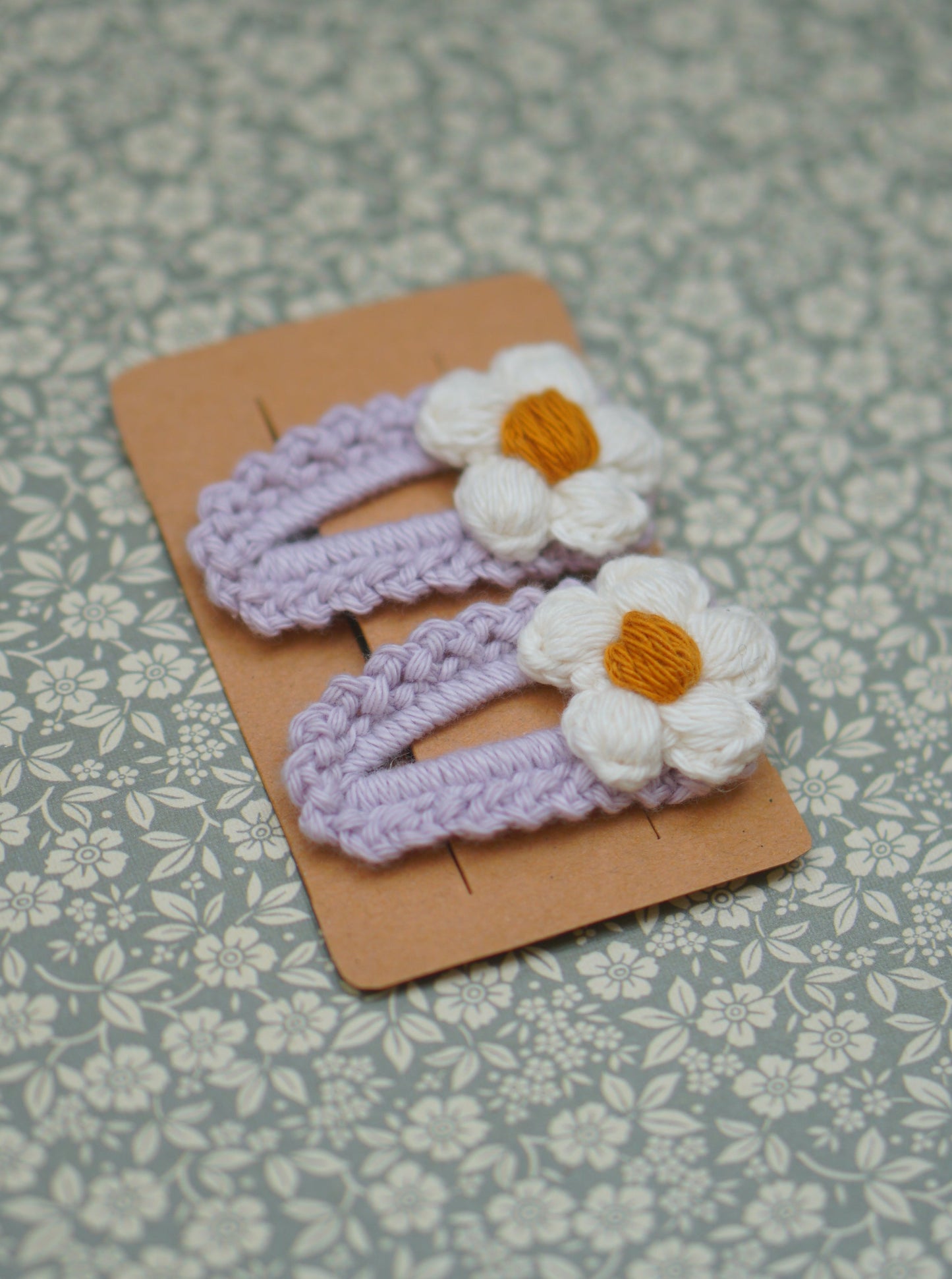 Handmade Crochet Flower Hair Clips (Set of 2)