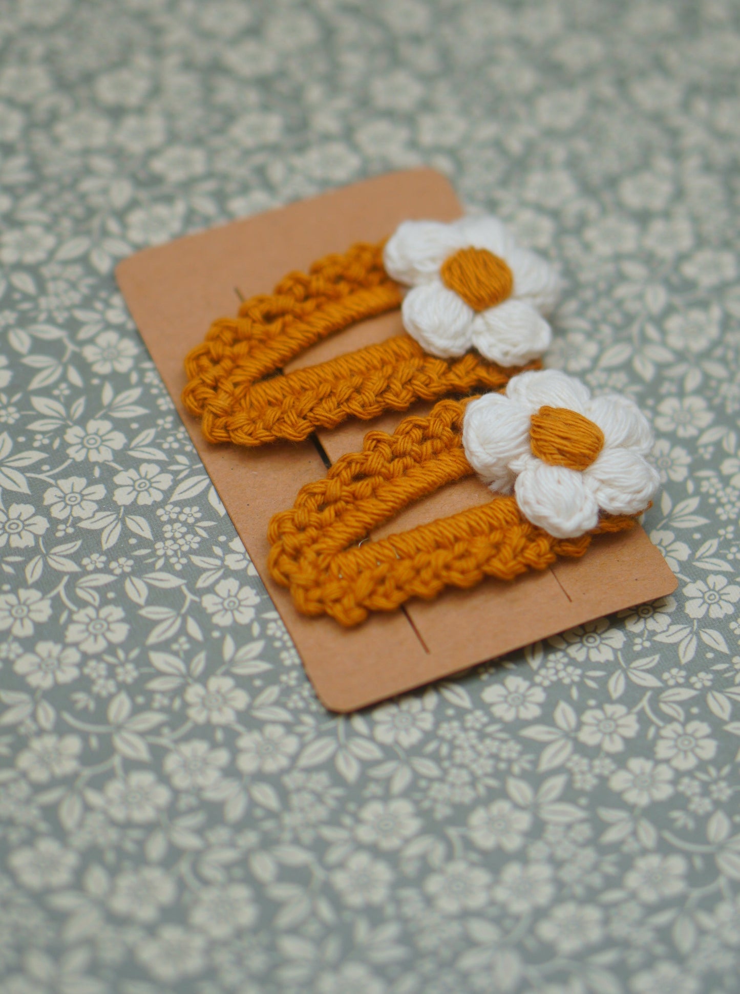 Handmade Crochet Flower Hair Clips (Set of 2)