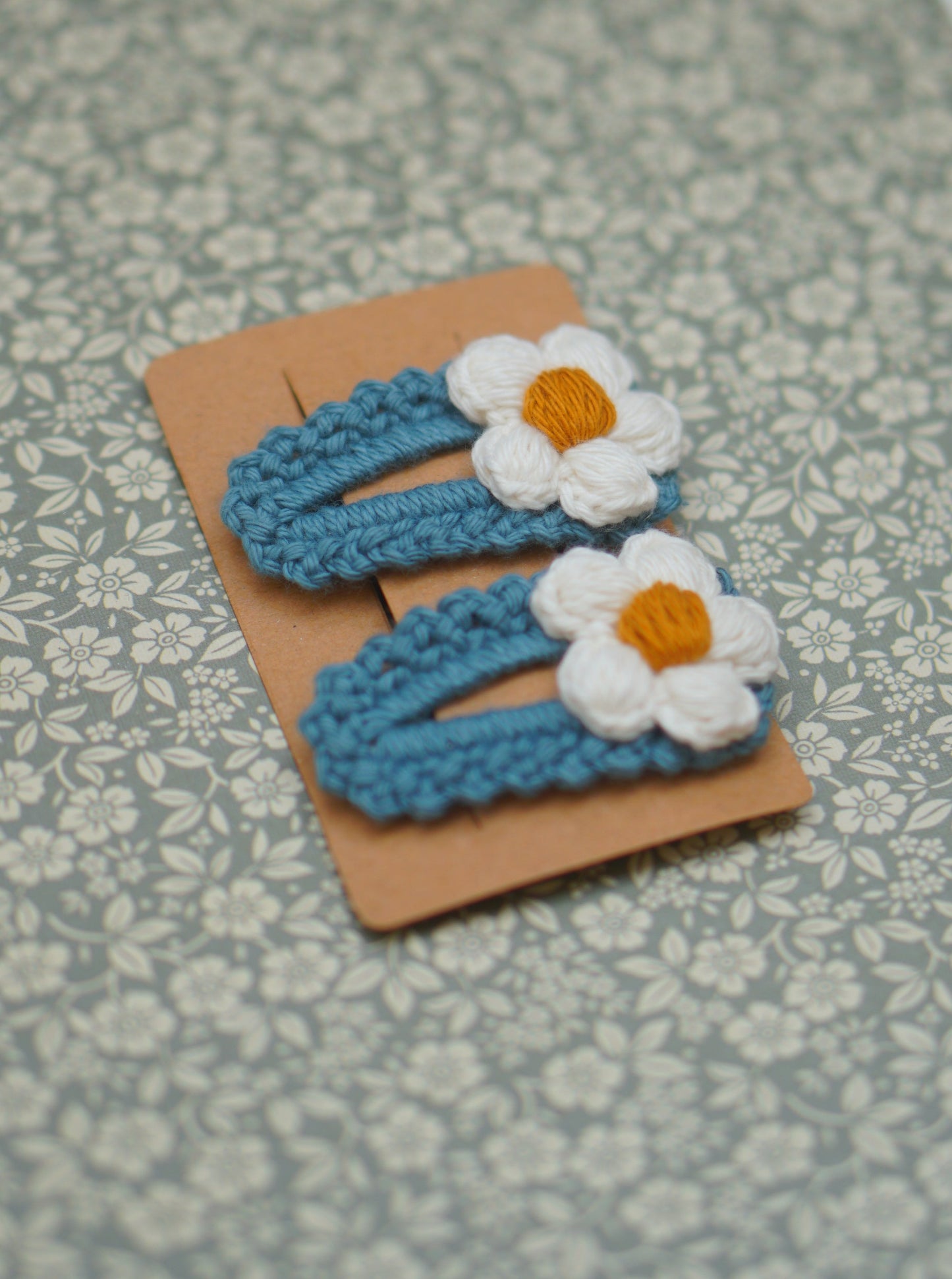 Handmade Crochet Flower Hair Clips (Set of 2)