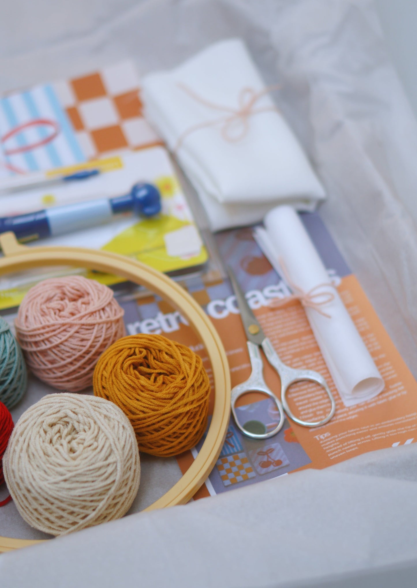 Retro Coasters Punch Needle kit