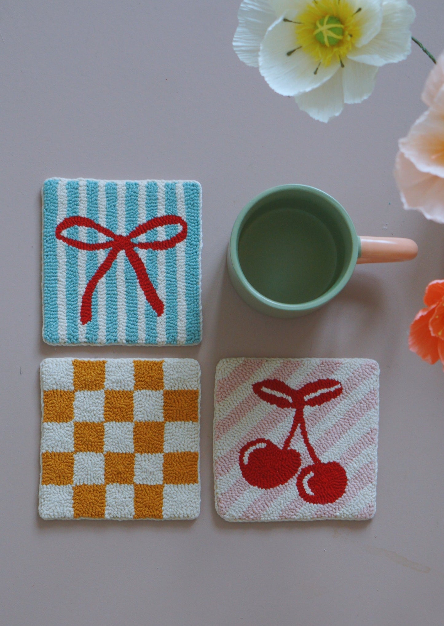 Retro Coasters Punch Needle kit